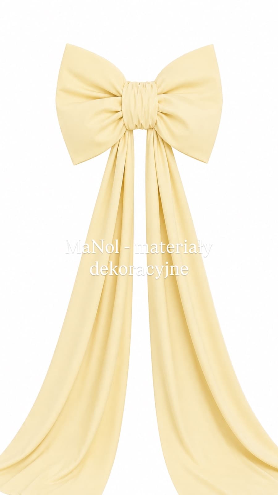 Kokarda Panama - masełko 65x45, zwis 200 cm na stronę — kokarda na wesele, Panama, Masełko — miniatura MaNol
