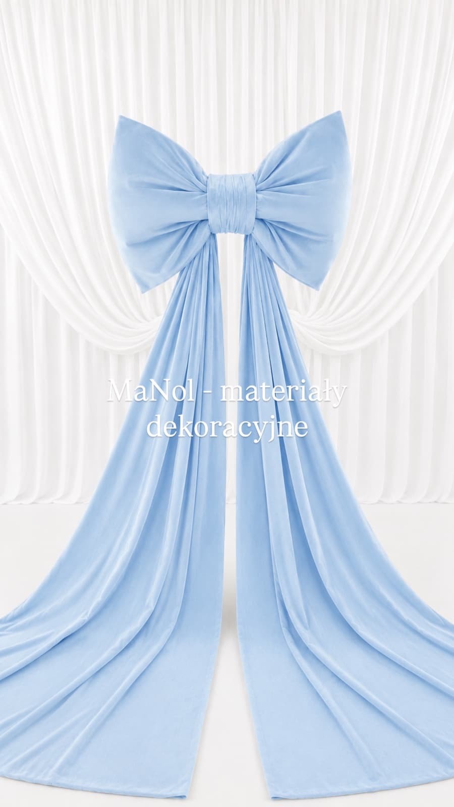 Kokarda Velvet - baby blue 65x45 — kokarda na wesele, Velvet, Błękitny — miniatura MaNol