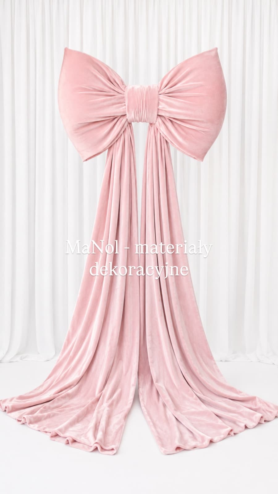 Kokarda velvet - baby pink 65x45 — kokarda na wesele, Velvet, Baby Pink — miniatura MaNol
