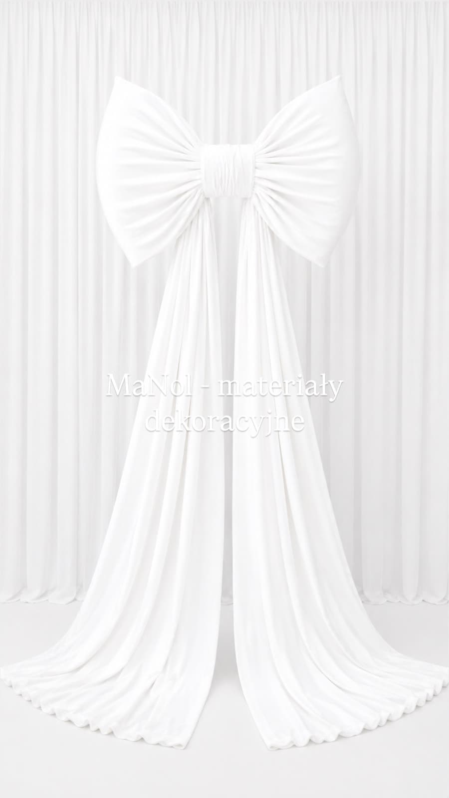 Kokarda velvet - biały 65x45 — kokarda na wesele, Velvet, Biały — miniatura MaNol