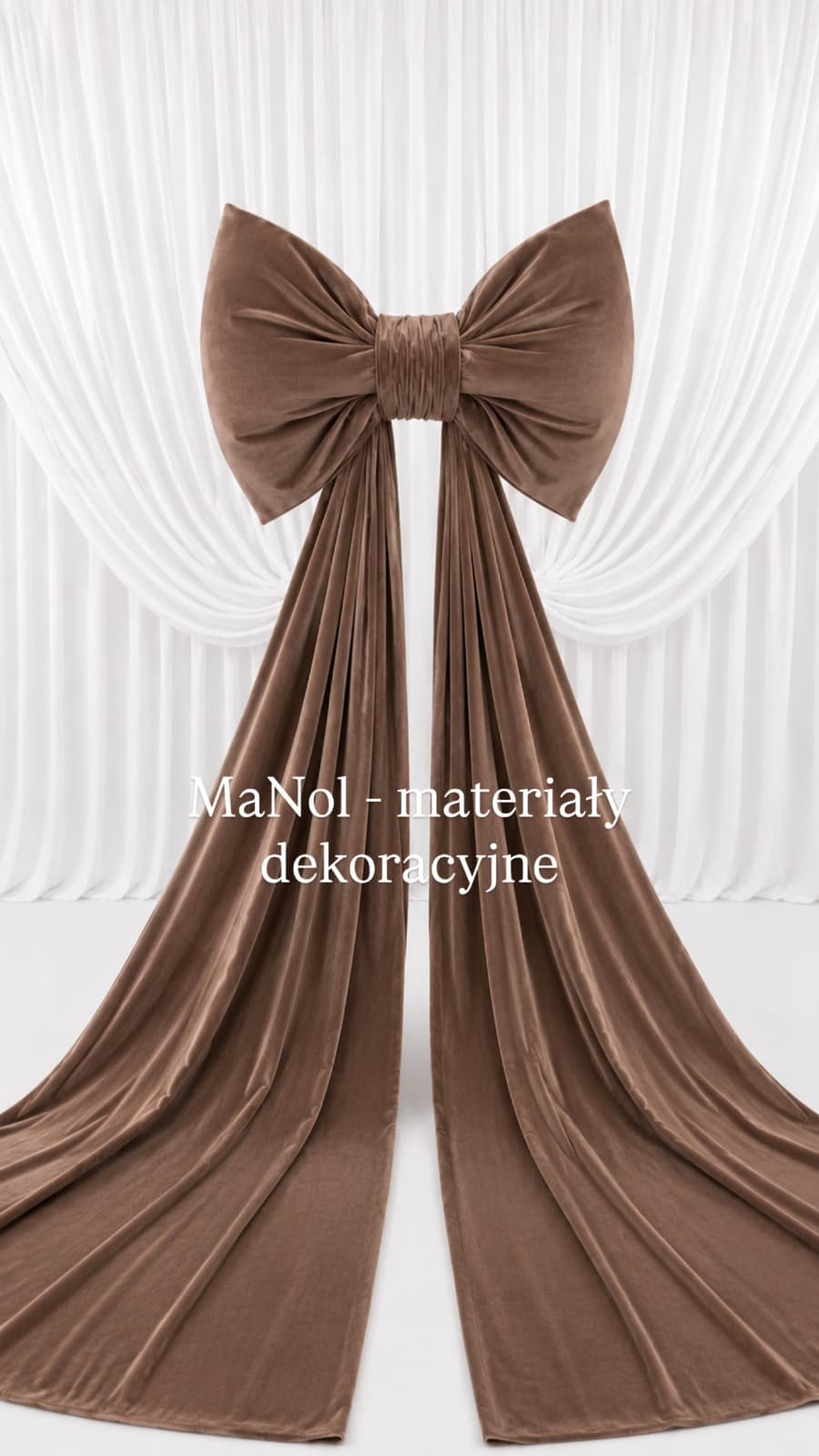 Kokarda Velvet - czekolada 65x45 — kokarda na wesele, Velvet, Czekolada — miniatura MaNol