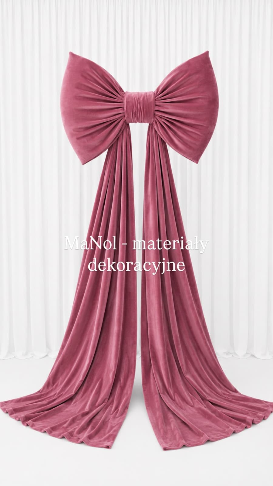 Kokarda velvet - indyjski róż 65x45 — kokarda na wesele, Velvet, Indyjski róż — miniatura MaNol