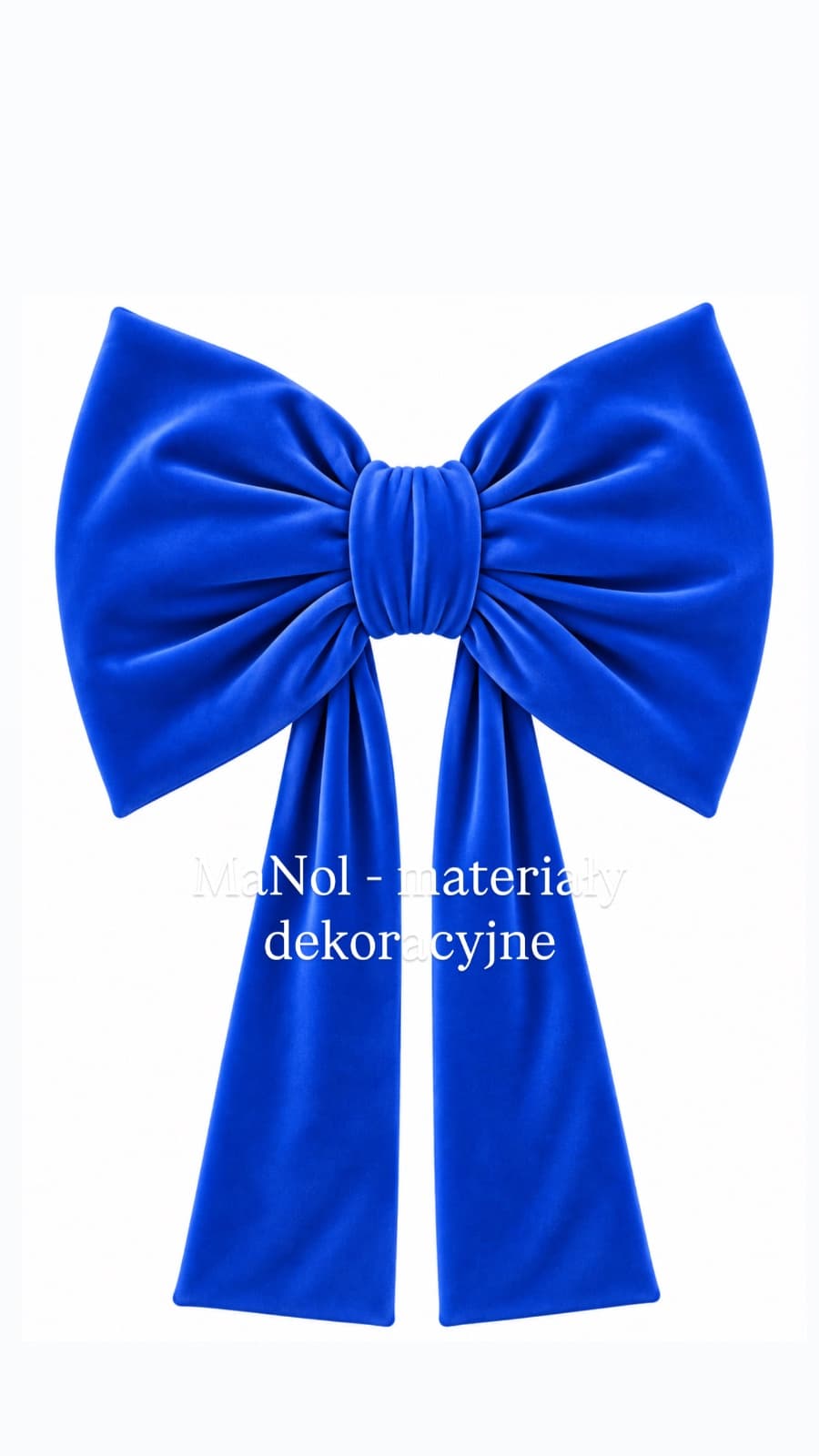 Kokarda welur - chaber 55x35, zwis 50 cm na stronę — kokarda na wesele, welur, chaber — miniatura MaNol