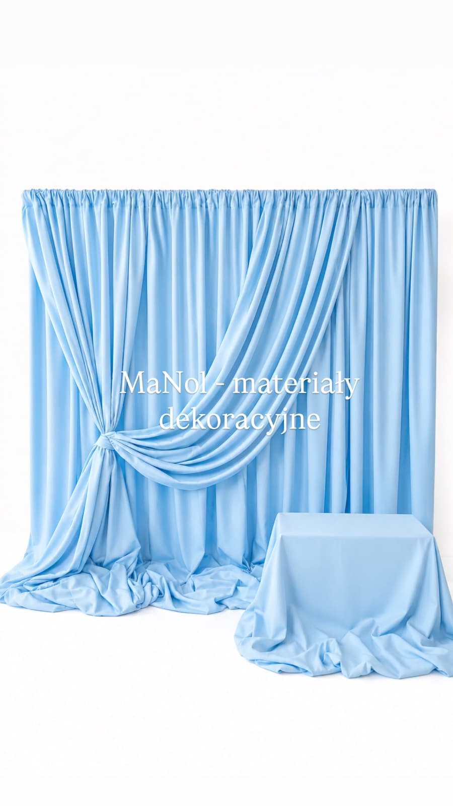 Kurtyna Panama - baby blue 2x2 — kurtyna na wesele, Panama, Baby blue — miniatura MaNol