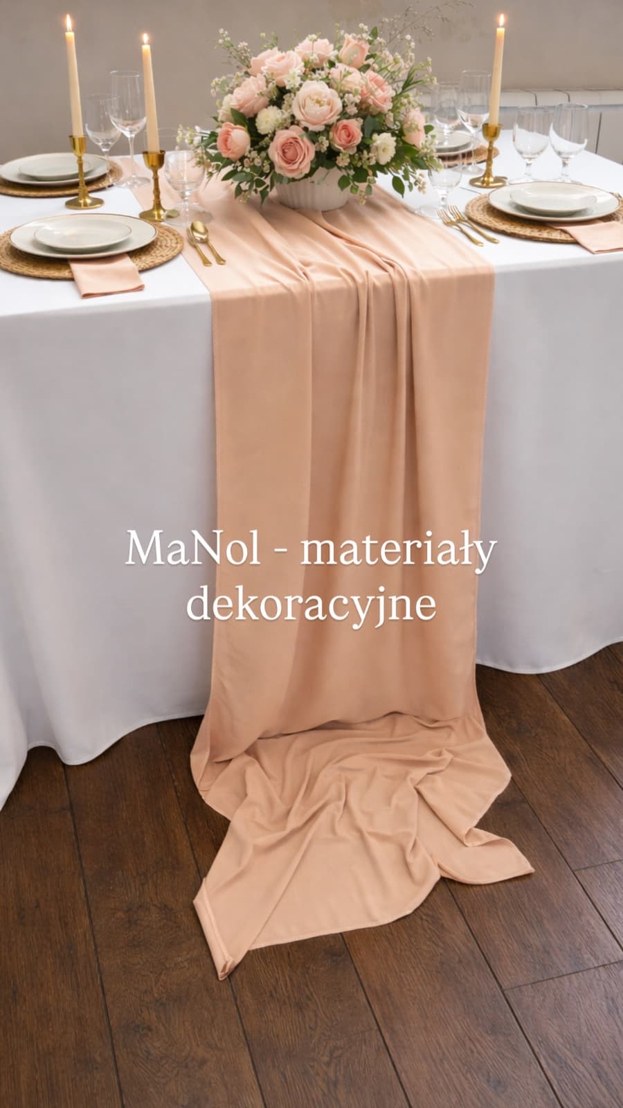 Bieżnik bez prasowania - toffi — bieżnik na wesele, Ity, Toffi — miniatura MaNol
