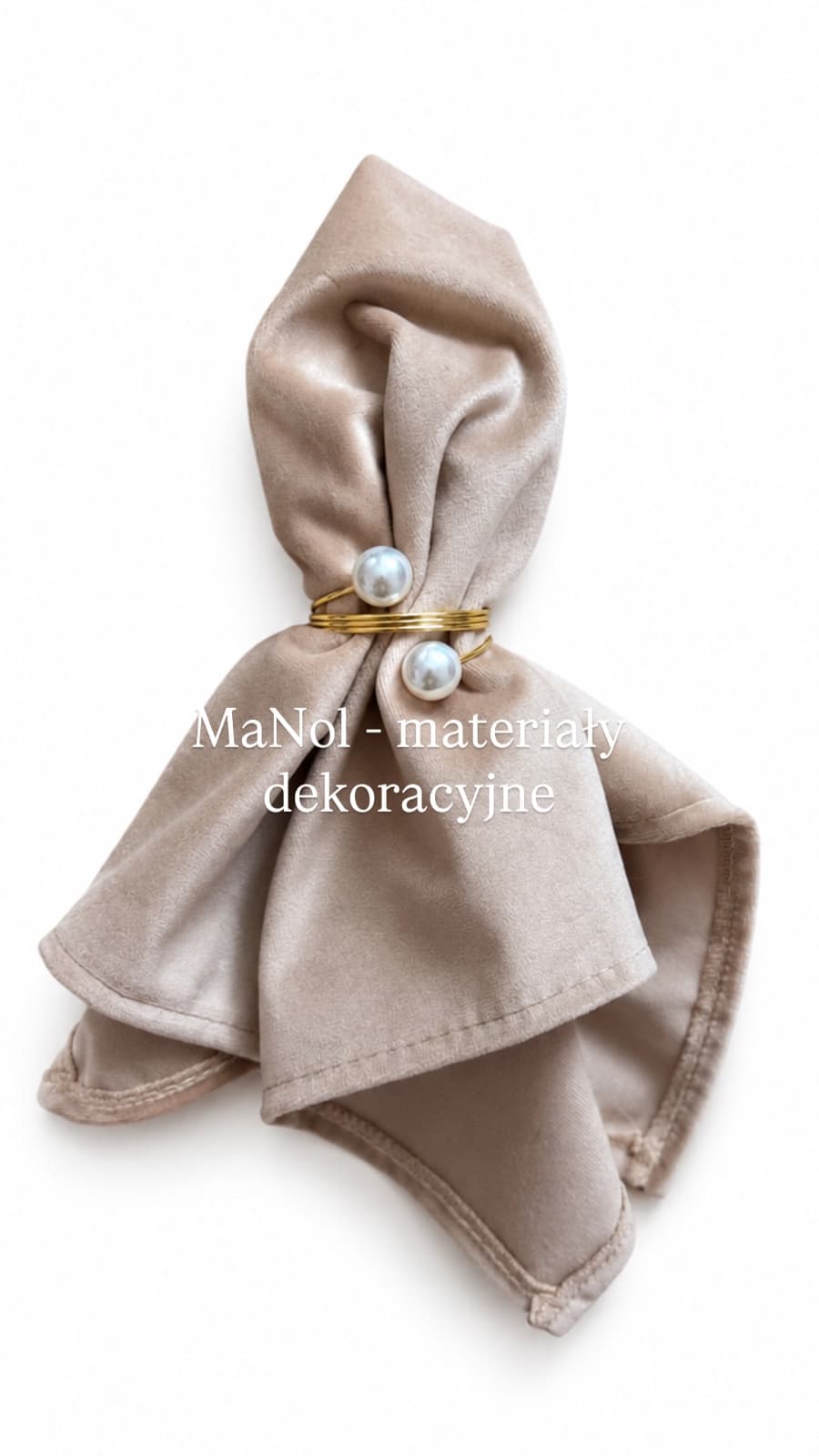 Serweta Velvet - ciepły beż — serweta na wesele, Velvet, ciepły beż — miniatura MaNol