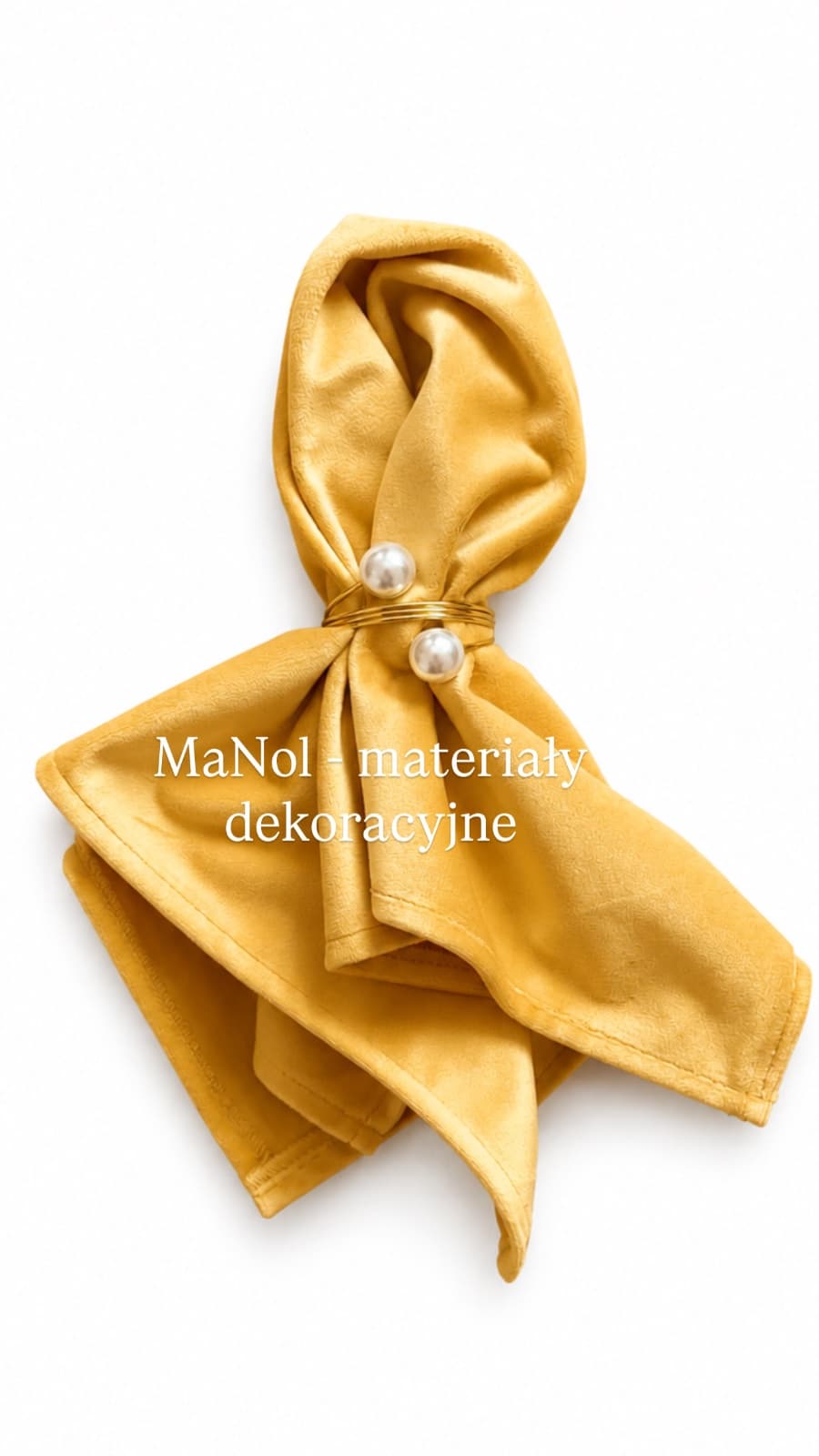 serweta Velvet - złocisty żółty — serweta na wesele, Velvet, złocisty żółty — miniatura MaNol