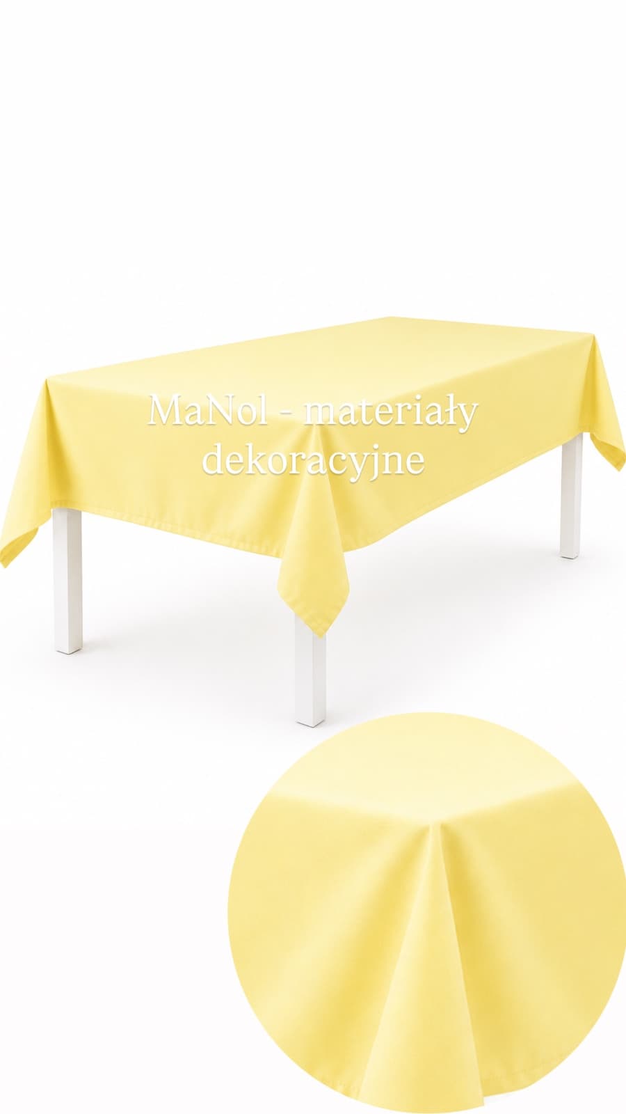 Obrus Panama - masełko 150x300 — obrus na wesele, panama, masełko — miniatura MaNol