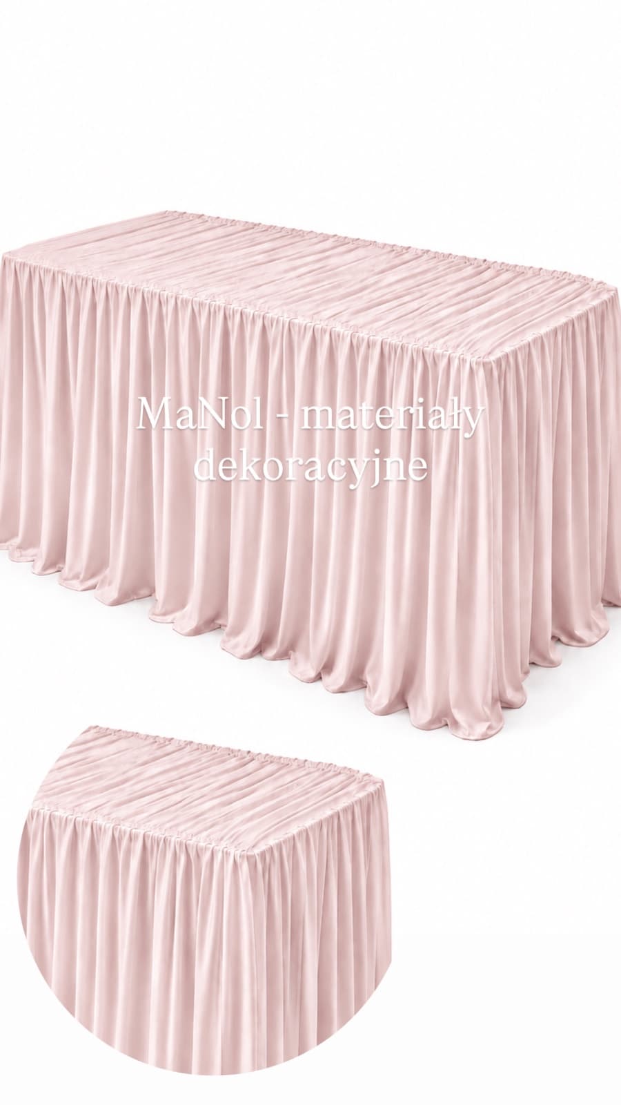 Obrus drap 240x300 - przygaszony róż — obrus na wesele, Ity, przygaszony róż — miniatura MaNol