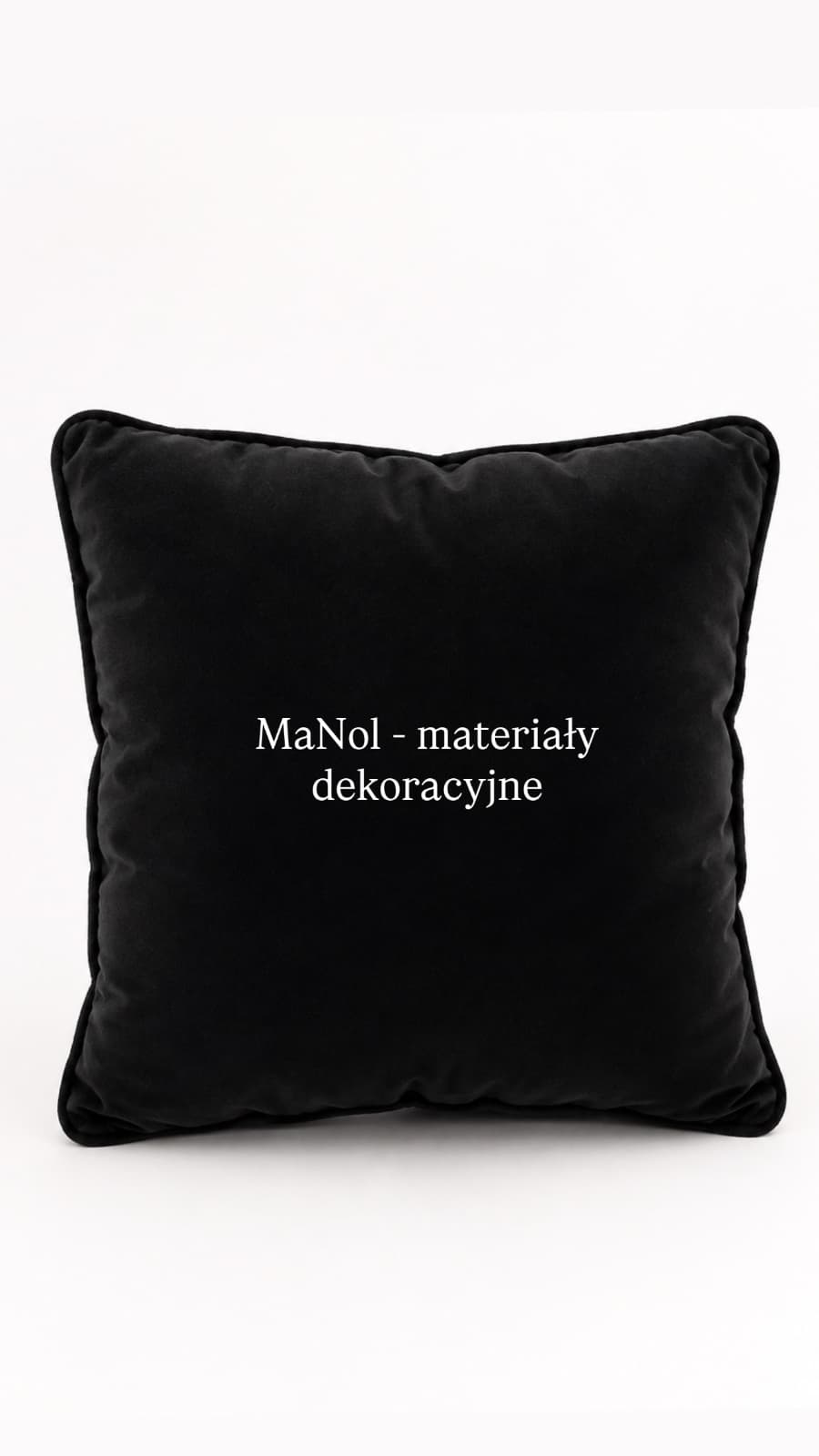Poduszka dekoracyjna welur - czarna 40x40 — poduszka na wesele, Welur, Czarny — miniatura MaNol