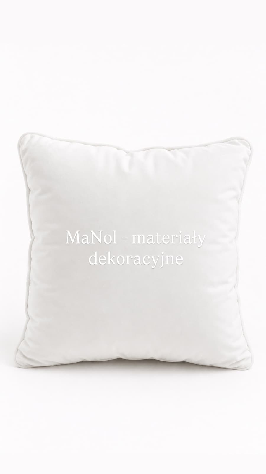 Poduszka dekoracyjna welur - biała 40x40 — poduszka na wesele, Welur, Biały — miniatura MaNol