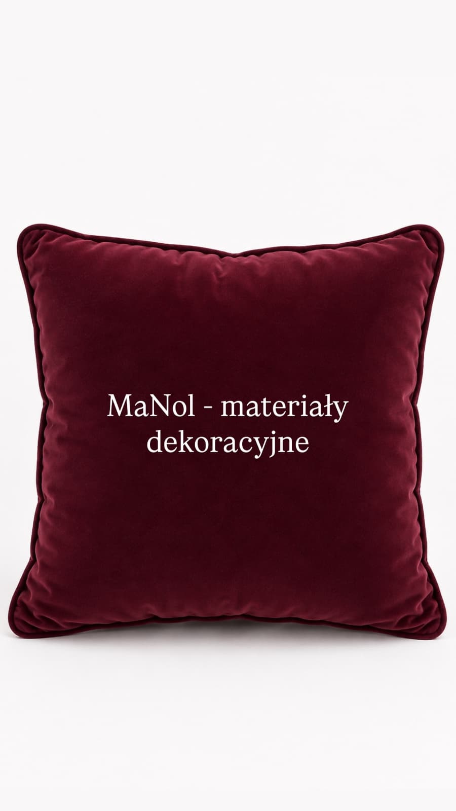 Poduszka dekoracyjna welur - bordo 40x40 — poduszka na wesele, Welur, Bordowy — miniatura MaNol