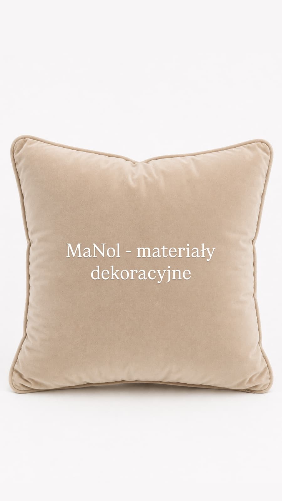 Poduszka dekoracyjna welur - jasny beż 40x40 — poduszka na wesele, Welur, jasny beż — miniatura MaNol