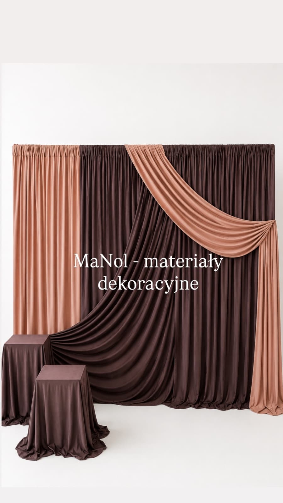 Kurtyna bez prasowania - czekolada & toffi 3x3 — kurtyna na wesele, Ity, czekolada & toffi — miniatura MaNol