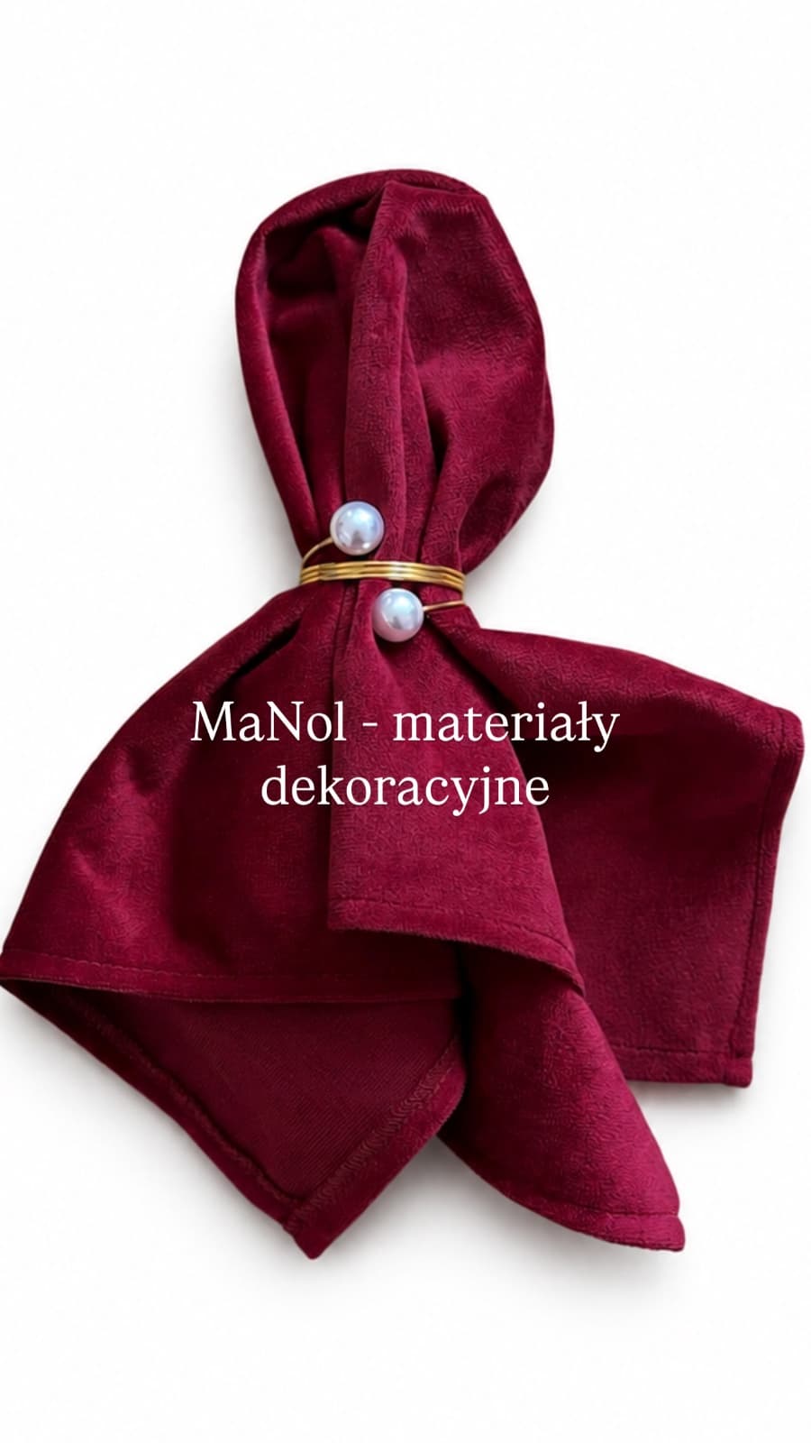 Serweta velvet - bordo — serweta na wesele, Welur, Bordo — miniatura MaNol