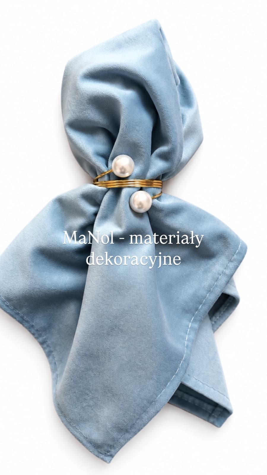 Serweta Velvet - dusty blue — serweta na wesele, Velvet, Dusty blue — miniatura MaNol
