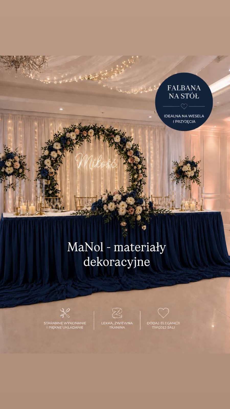 Skirting 150x300 szyfon - granat — skirting na wesele, Szyfon, Granat — miniatura MaNol